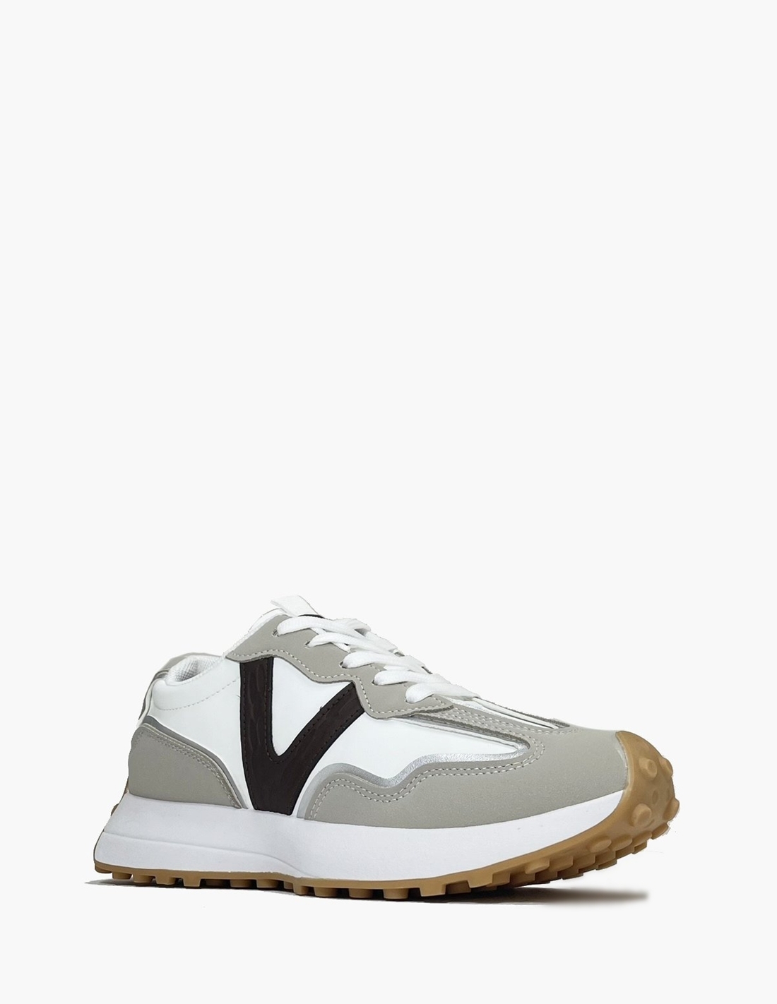 Deportivas de mujer blancas y marrones Deportivas de mujer blancas y marrones