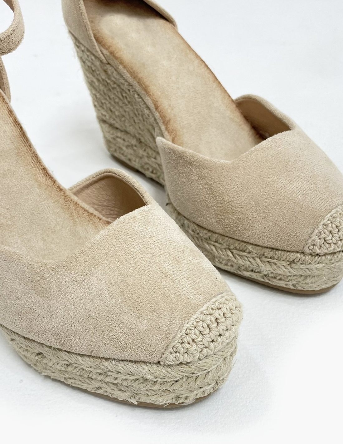 Sandalias para Mujer de Cuña - Beige Sandalias para Mujer de Cuña - Beige