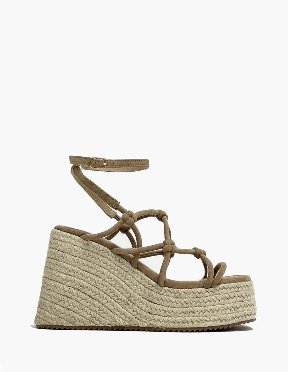 Sandalias kaki - Plataforma...