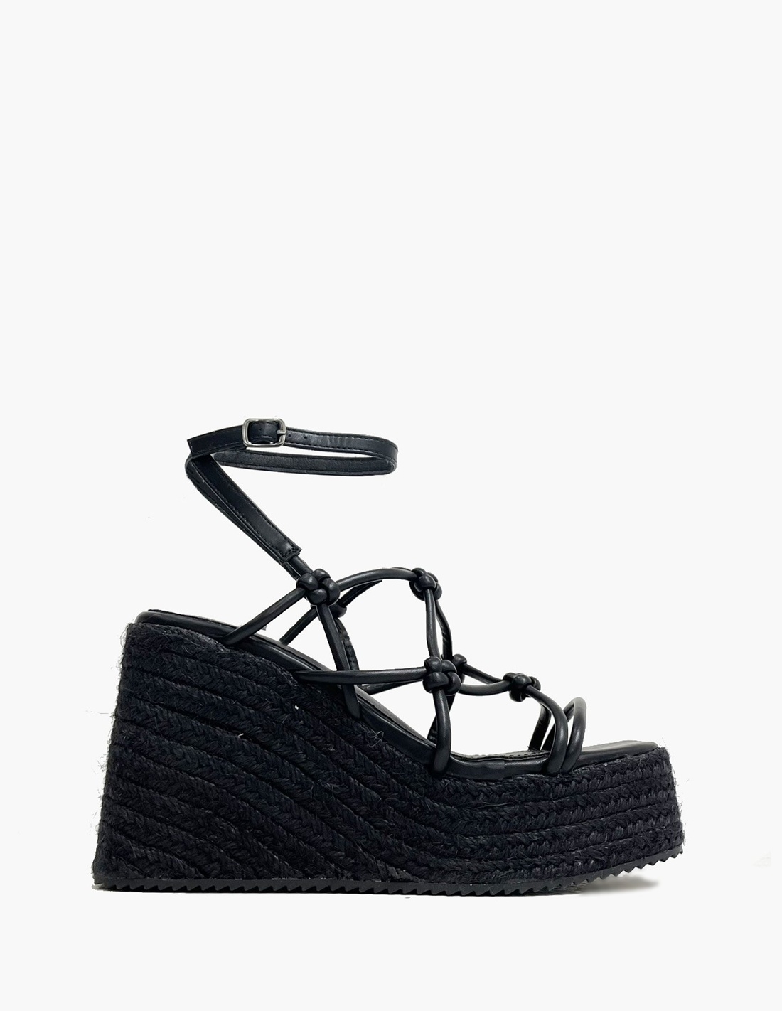 Sandalias Negras - Tiras...