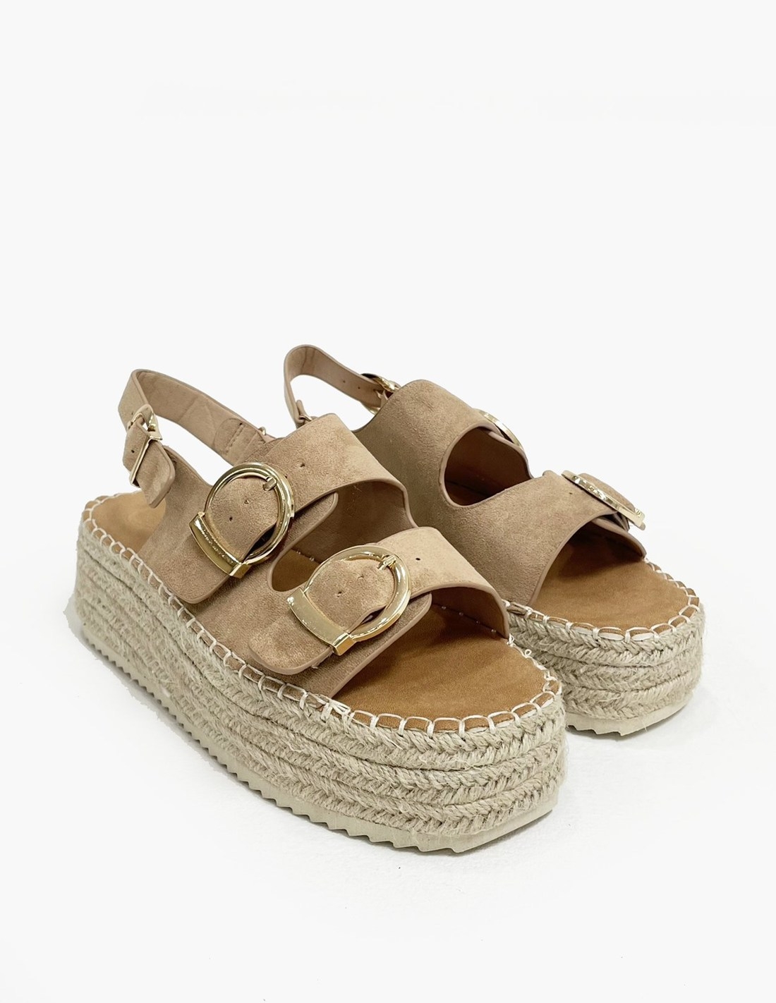 Sandalias Khaki de Esparto Hebilla y... Sandalias Khaki de Esparto Hebilla y...