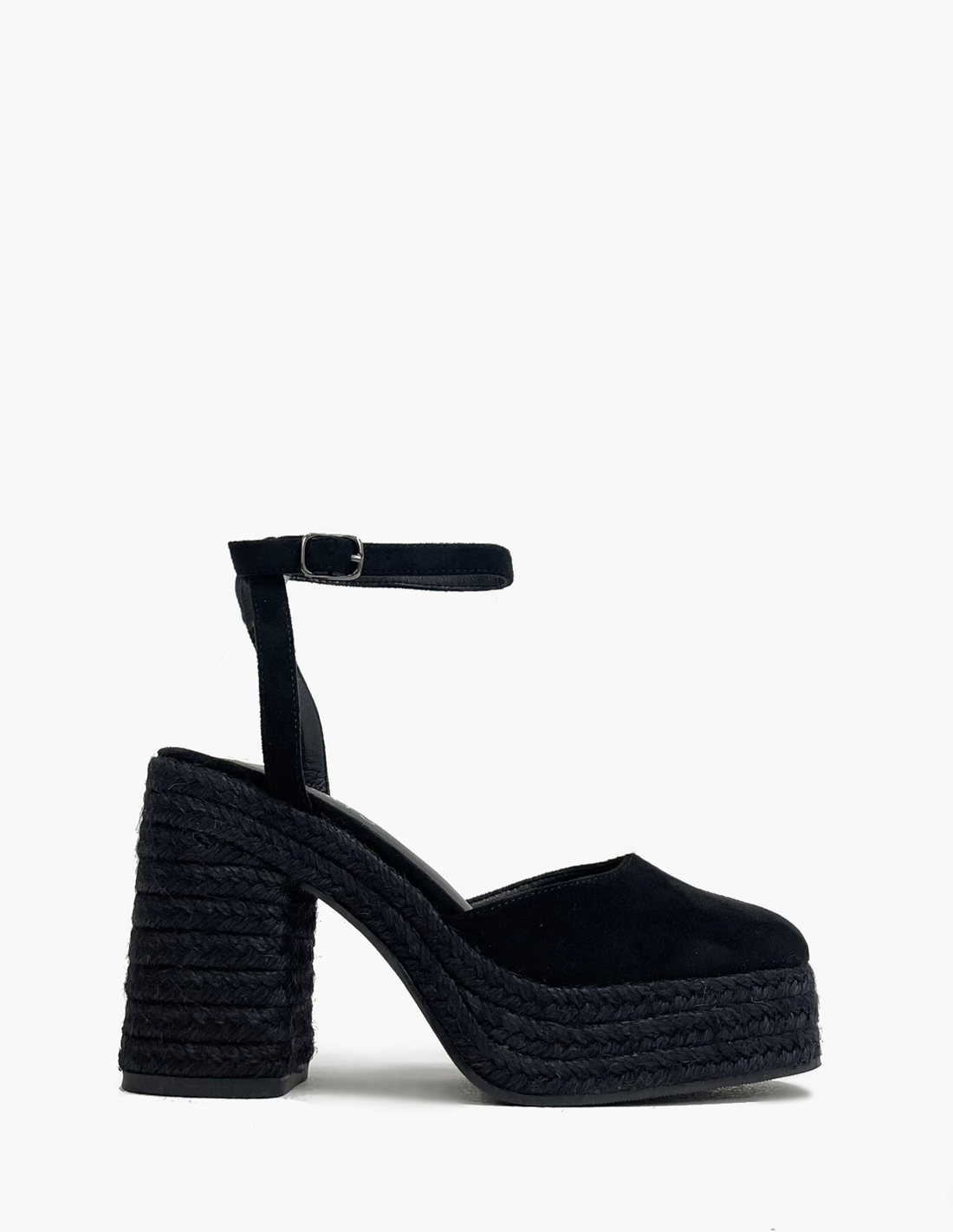 Sandalias negras - Tacon y...