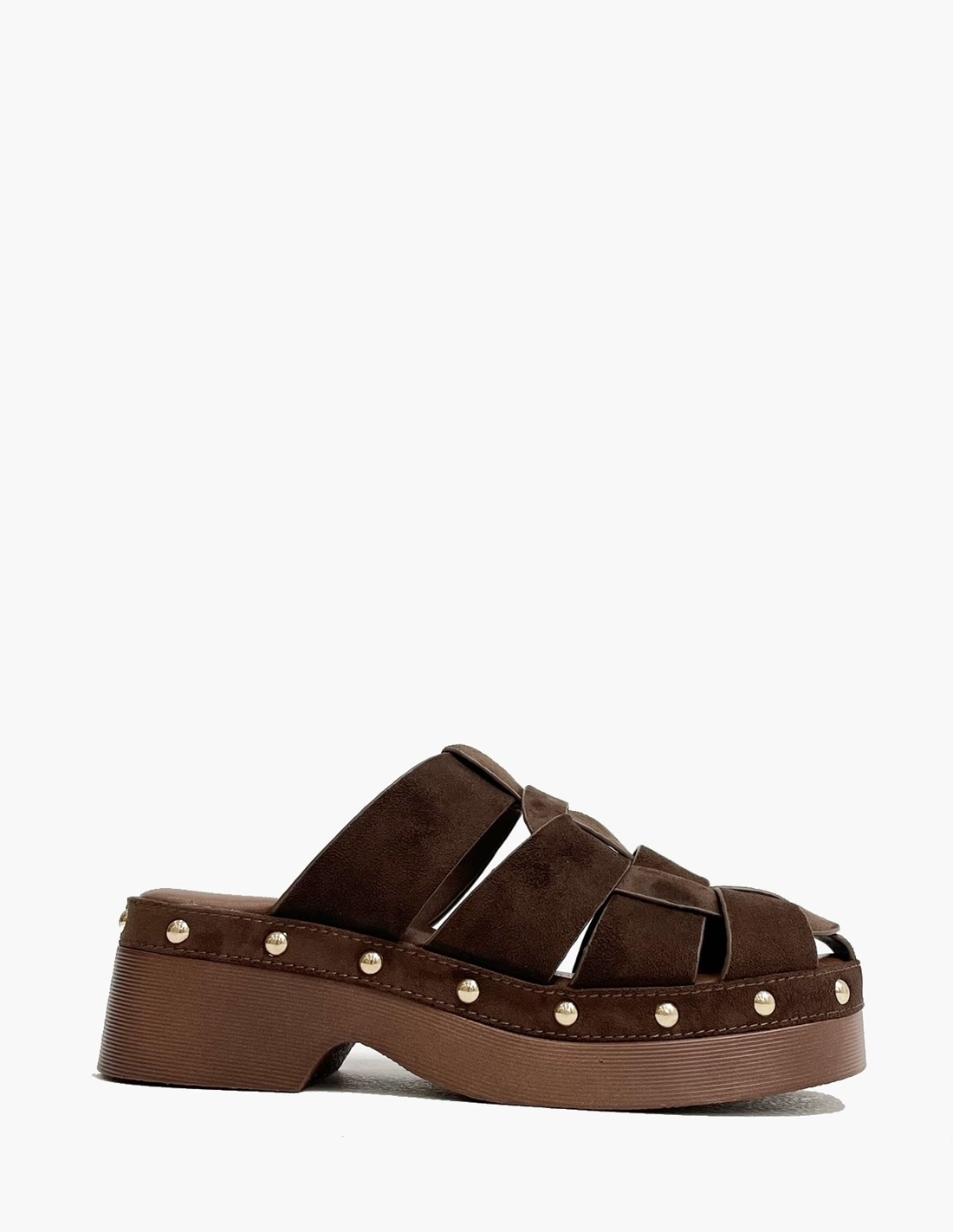 Zuecos marrones estilo...