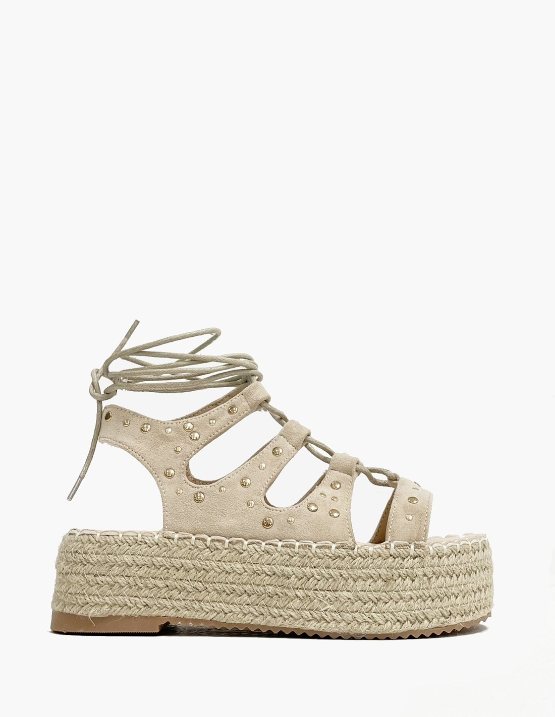 Sandalias Kaki - Tiras y...