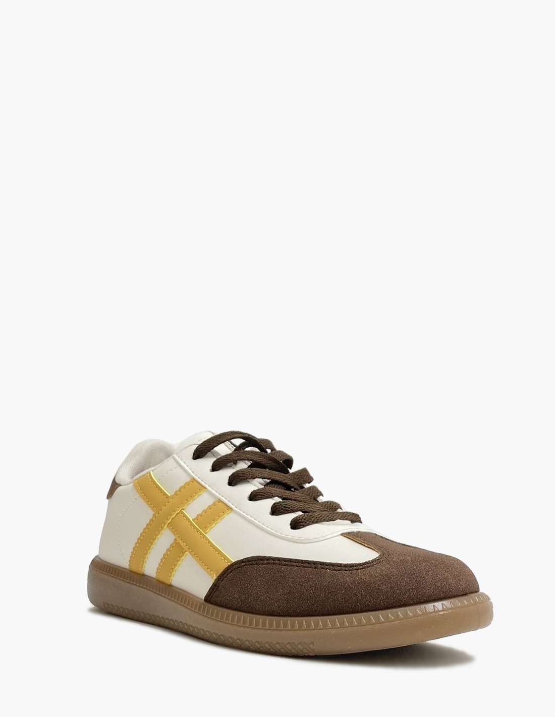 Deportivas retro marrones - Amarillo... Deportivas retro marrones - Amarillo...